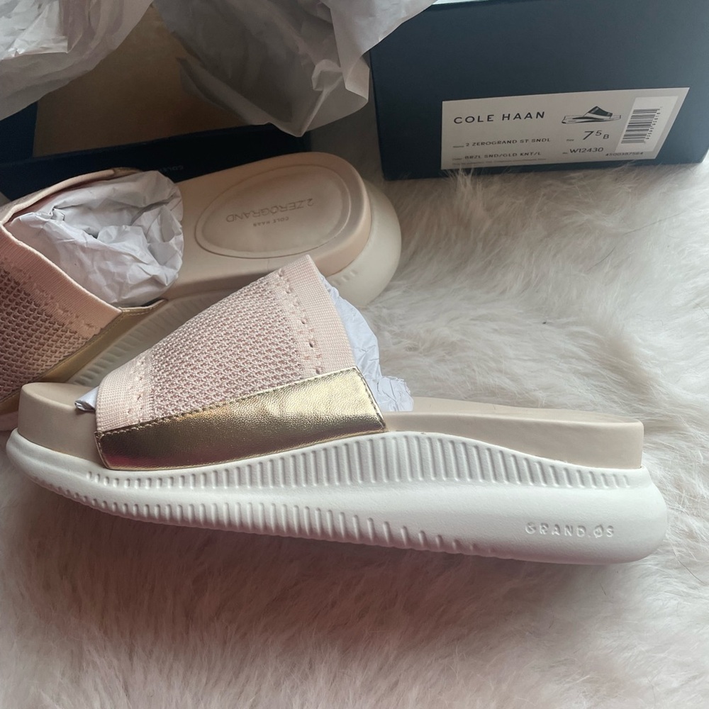 Cole Haan Pink & Beige Sandals